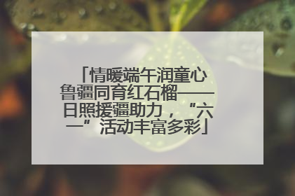 情暖端午润童心 鲁疆同育红石榴——日照援疆助力，“六一”活动丰富多彩