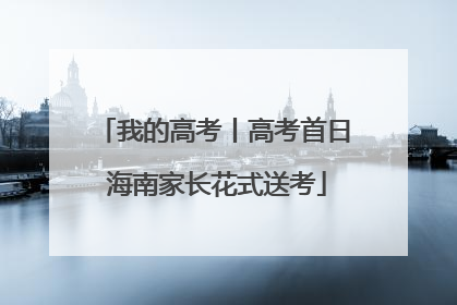 我的高考丨高考首日 海南家长花式送考