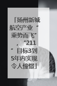 扬州新城航空产业“乘势而飞”，“211”目标3到5年内实现令人憧憬