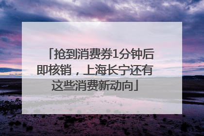 抢到消费券1分钟后即核销，上海长宁还有这些消费新动向