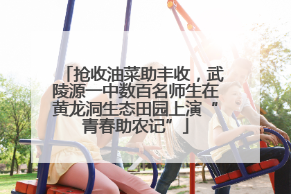 抢收油菜助丰收，武陵源一中数百名师生在黄龙洞生态田园上演“青春助农记”