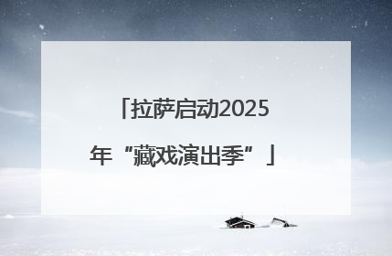 拉萨启动2025年“藏戏演出季”