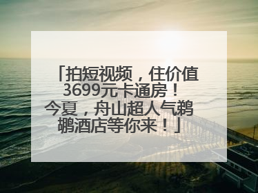 拍短视频，住价值3699元卡通房！今夏，舟山超人气鹈鹕酒店等你来！