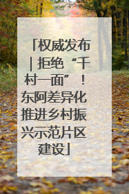 权威发布｜拒绝“千村一面”！东阿差异化推进乡村振兴示范片区建设