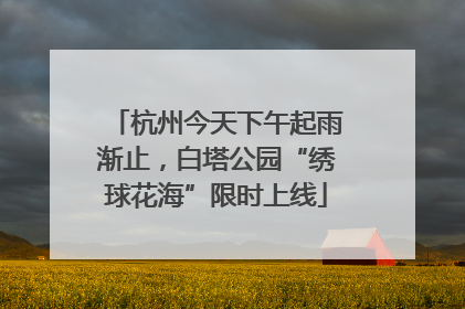 杭州今天下午起雨渐止，白塔公园“绣球花海”限时上线
