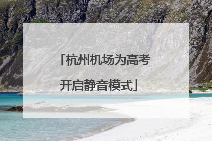 杭州机场为高考开启静音模式