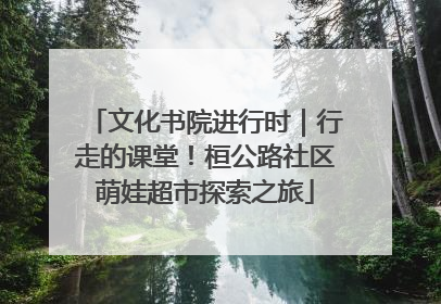 文化书院进行时｜行走的课堂！桓公路社区萌娃超市探索之旅