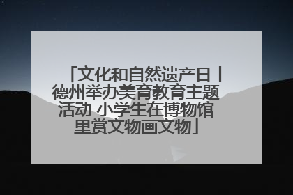 文化和自然遗产日丨德州举办美育教育主题活动 小学生在博物馆里赏文物画文物