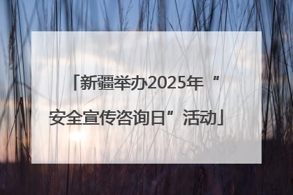 新疆举办2025年“安全宣传咨询日”活动
