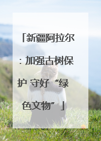 新疆阿拉尔：加强古树保护 守好“绿色文物”