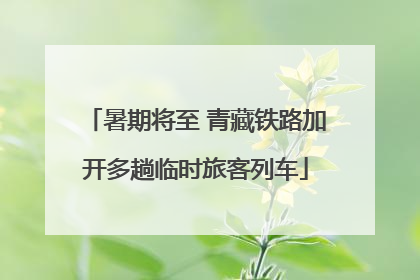 暑期将至 青藏铁路加开多趟临时旅客列车