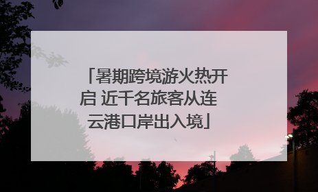 暑期跨境游火热开启 近千名旅客从连云港口岸出入境