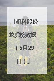 机科股份龙虎榜数据（5月29日）