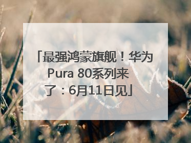 最强鸿蒙旗舰！华为Pura 80系列来了：6月11日见