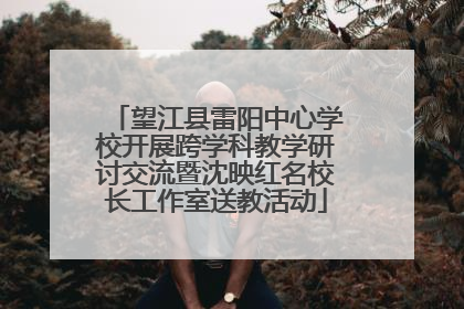 望江县雷阳中心学校开展跨学科教学研讨交流暨沈映红名校长工作室送教活动