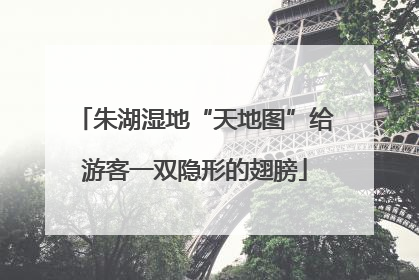 朱湖湿地“天地图”给游客一双隐形的翅膀