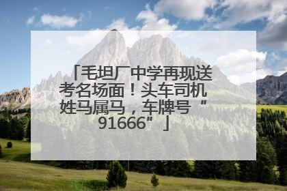 毛坦厂中学再现送考名场面！头车司机姓马属马，车牌号“91666”