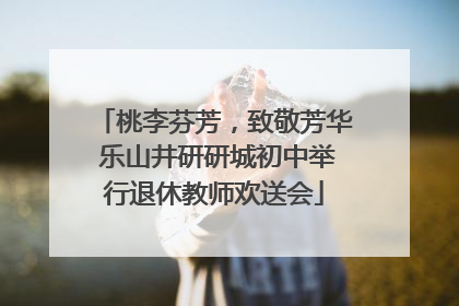 桃李芬芳，致敬芳华 乐山井研研城初中举行退休教师欢送会