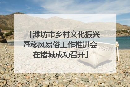 潍坊市乡村文化振兴暨移风易俗工作推进会在诸城成功召开