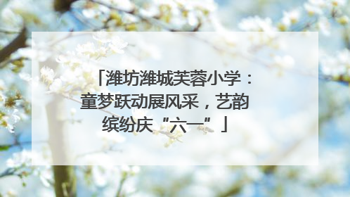 潍坊潍城芙蓉小学：童梦跃动展风采，艺韵缤纷庆“六一”
