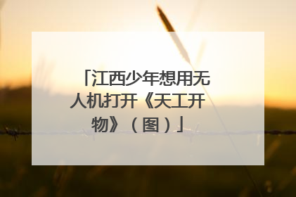 江西少年想用无人机打开《天工开物》（图）