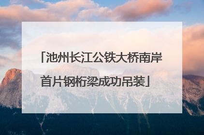 池州长江公铁大桥南岸首片钢桁梁成功吊装