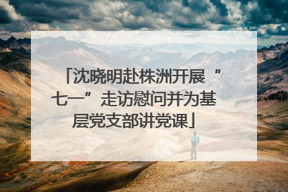 沈晓明赴株洲开展“七一”走访慰问并为基层党支部讲党课