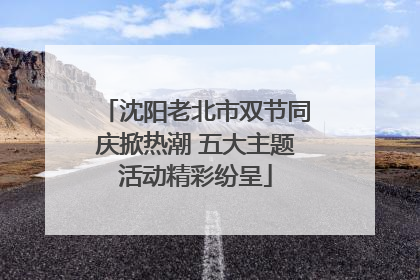 沈阳老北市双节同庆掀热潮 五大主题活动精彩纷呈
