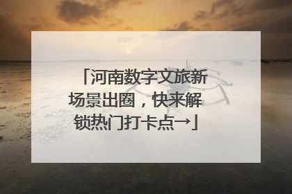 河南数字文旅新场景出圈，快来解锁热门打卡点→