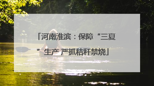 河南淮滨：保障“三夏”生产 严抓秸秆禁烧