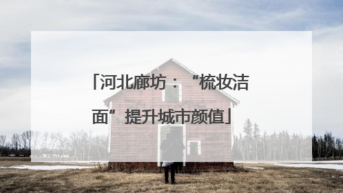 河北廊坊：“梳妆洁面”提升城市颜值