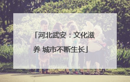 河北武安：文化滋养 城市不断生长