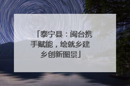 泰宁县：闽台携手赋能，绘就乡建乡创新图景