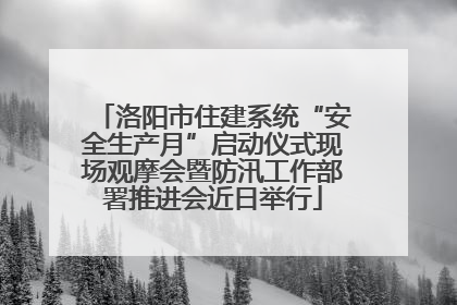 洛阳市住建系统“安全生产月”启动仪式现场观摩会暨防汛工作部署推进会近日举行