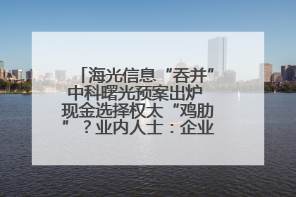 海光信息“吞并”中科曙光预案出炉 现金选择权太“鸡肋”？业内人士：企业不想大量现金流出