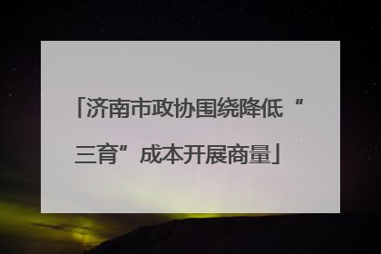 济南市政协围绕降低“三育”成本开展商量