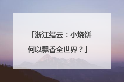 浙江缙云：小烧饼何以飘香全世界？
