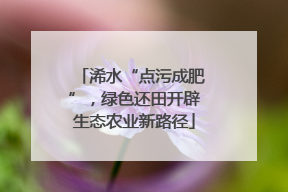 浠水“点污成肥”，绿色还田开辟生态农业新路径