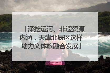 深挖运河、非遗资源内涵，天津北辰区这样助力文体旅融合发展