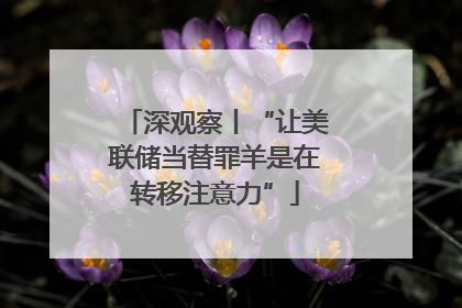 深观察丨“让美联储当替罪羊是在转移注意力”