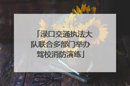 渌口交通执法大队联合多部门举办驾校消防演练