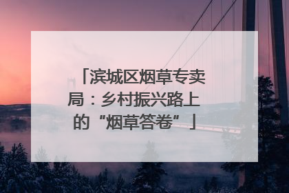 滨城区烟草专卖局：乡村振兴路上的“烟草答卷”