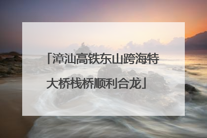 漳汕高铁东山跨海特大桥栈桥顺利合龙