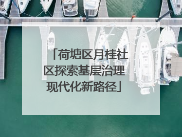 荷塘区月桂社区探索基层治理现代化新路径