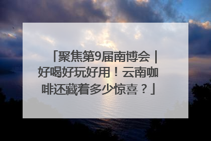 聚焦第9届南博会｜好喝好玩好用！云南咖啡还藏着多少惊喜？