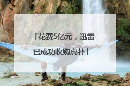 花费5亿元，迅雷已成功收购虎扑