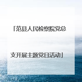 范县人民检察院党总支开展主题党日活动