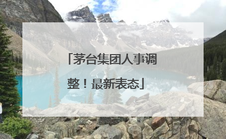 茅台集团人事调整！最新表态