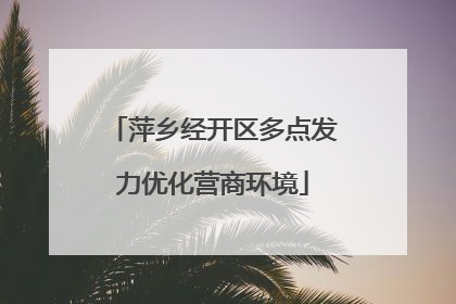萍乡经开区多点发力优化营商环境