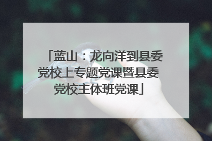 蓝山：龙向洋到县委党校上专题党课暨县委党校主体班党课
